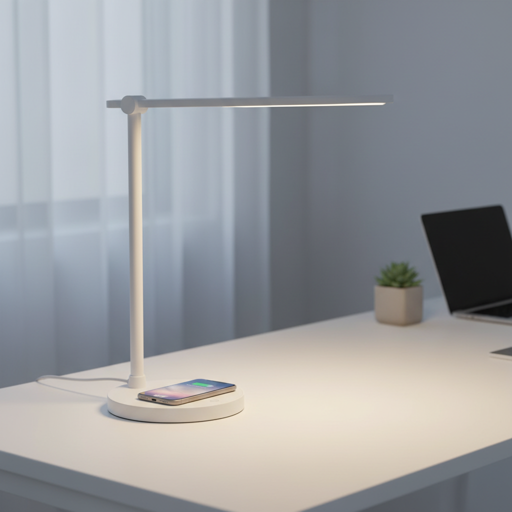 Smart LED Desk Lamp With Wireless Charger